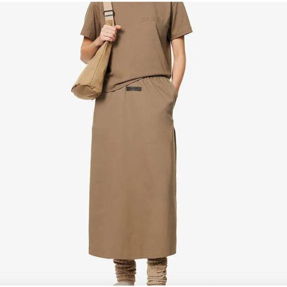 ESSENTIALS Fear of God Dresses & Skirts - Fear of God Essentials Midi Skirt - Wood Sz. M